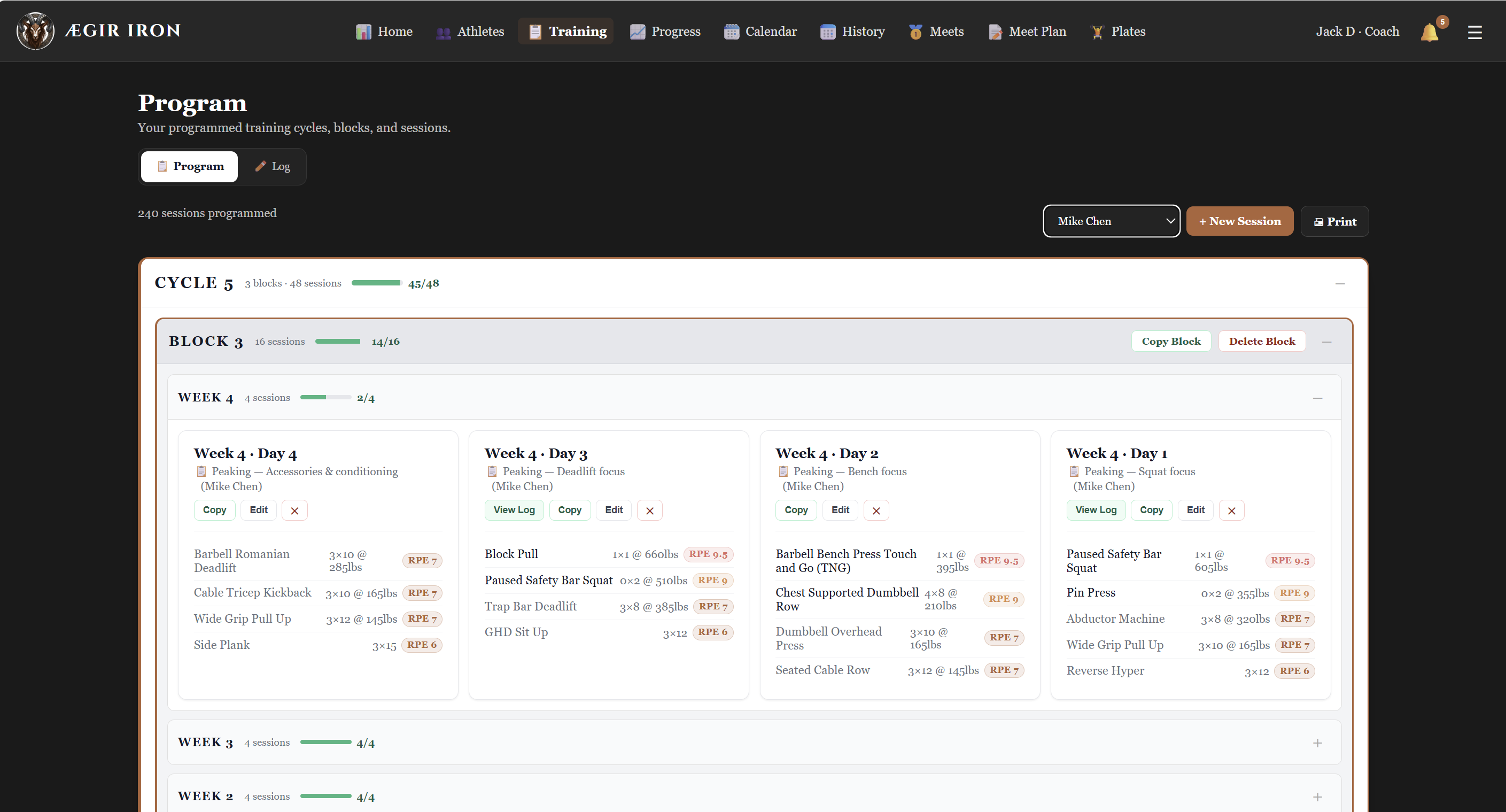 Program builder — web app